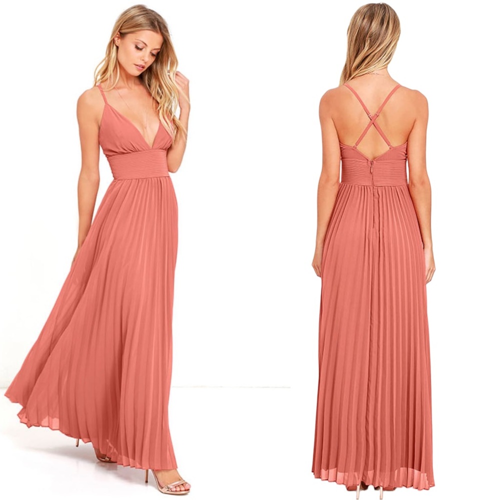 Depths of My Love Terra Cotta Maxi Dress Women’s Size Medium